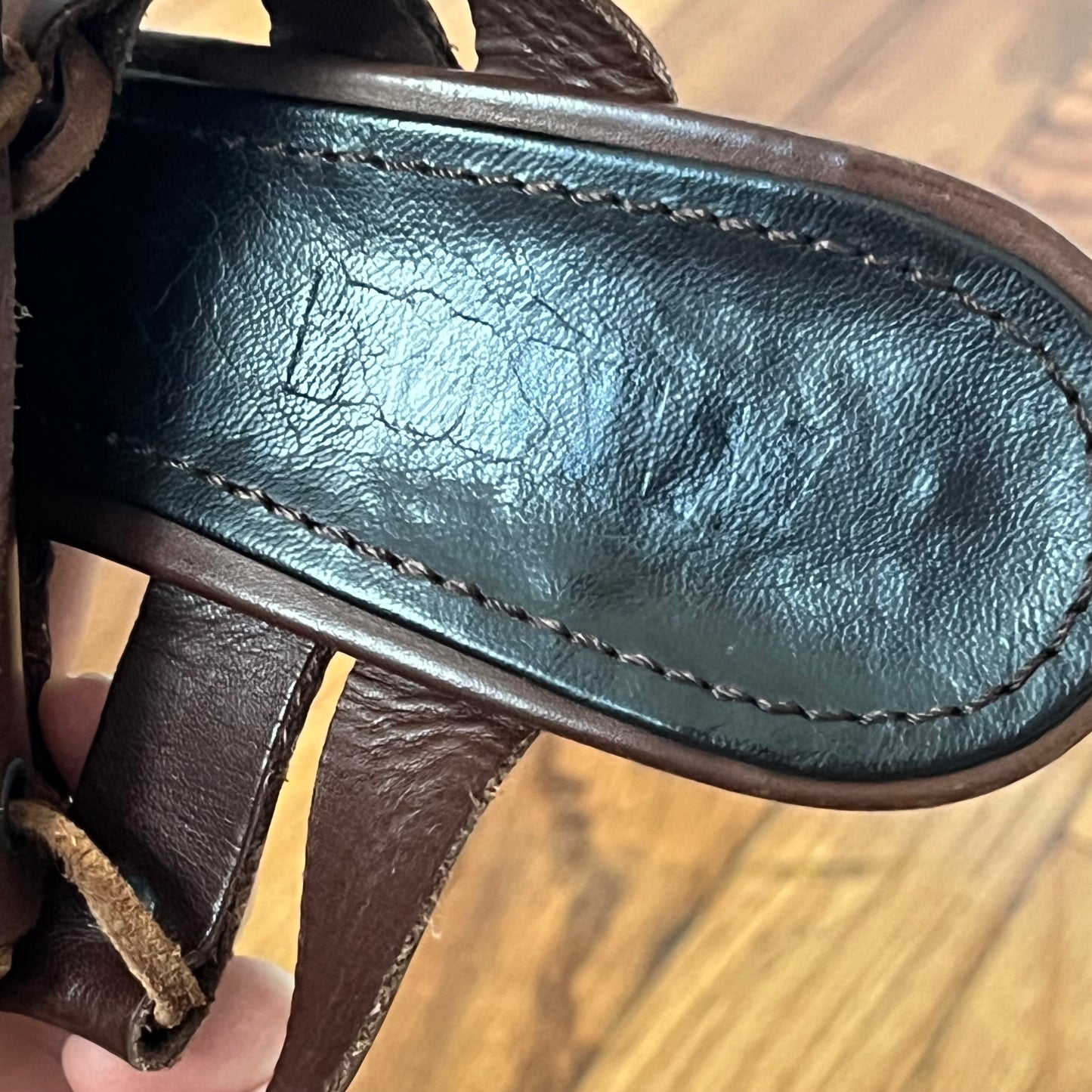 Leather heeled sandal