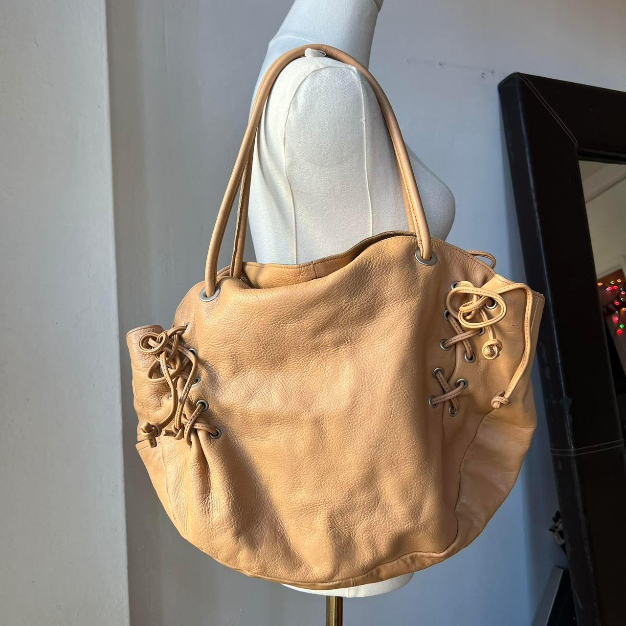 Lace up purse
