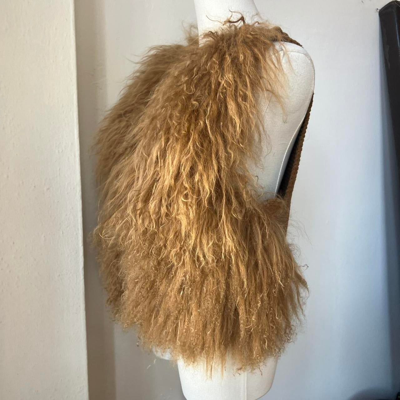 Tibetan lamb fur vest