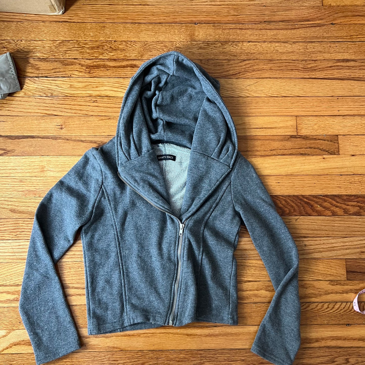 Asymmetrical hooded jacket