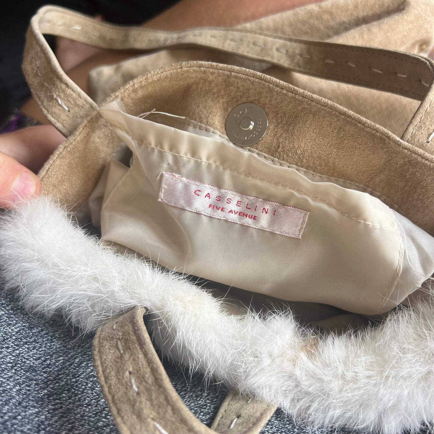 Rabbit fur bag