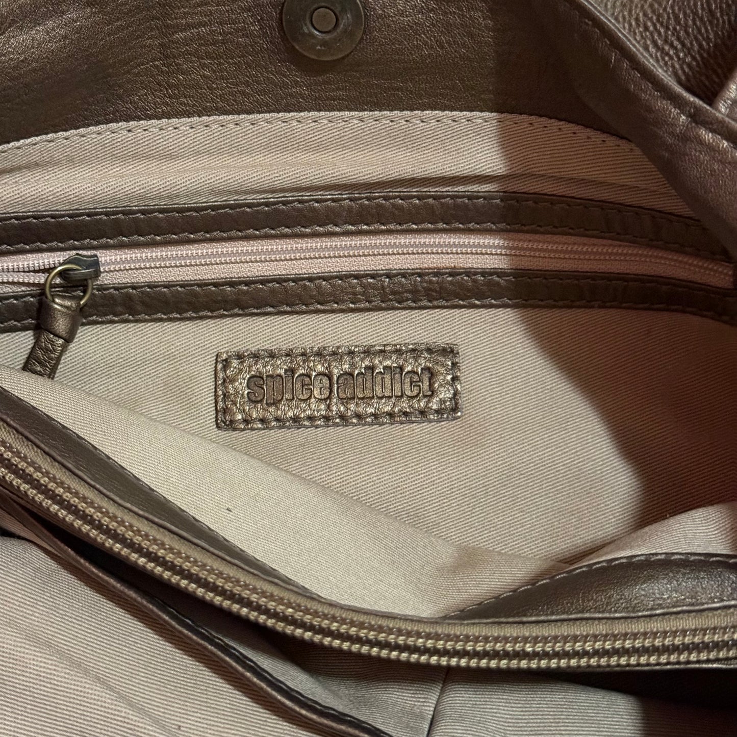 Bronze Studded Leather Tote
