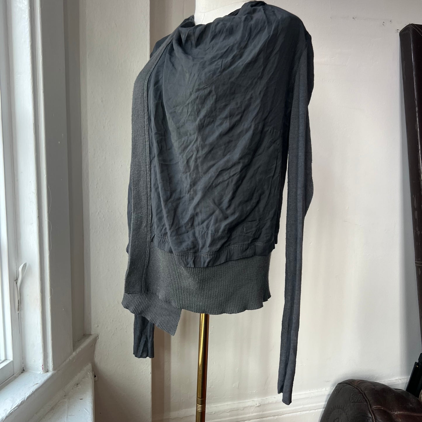 Asymmetrical draped top