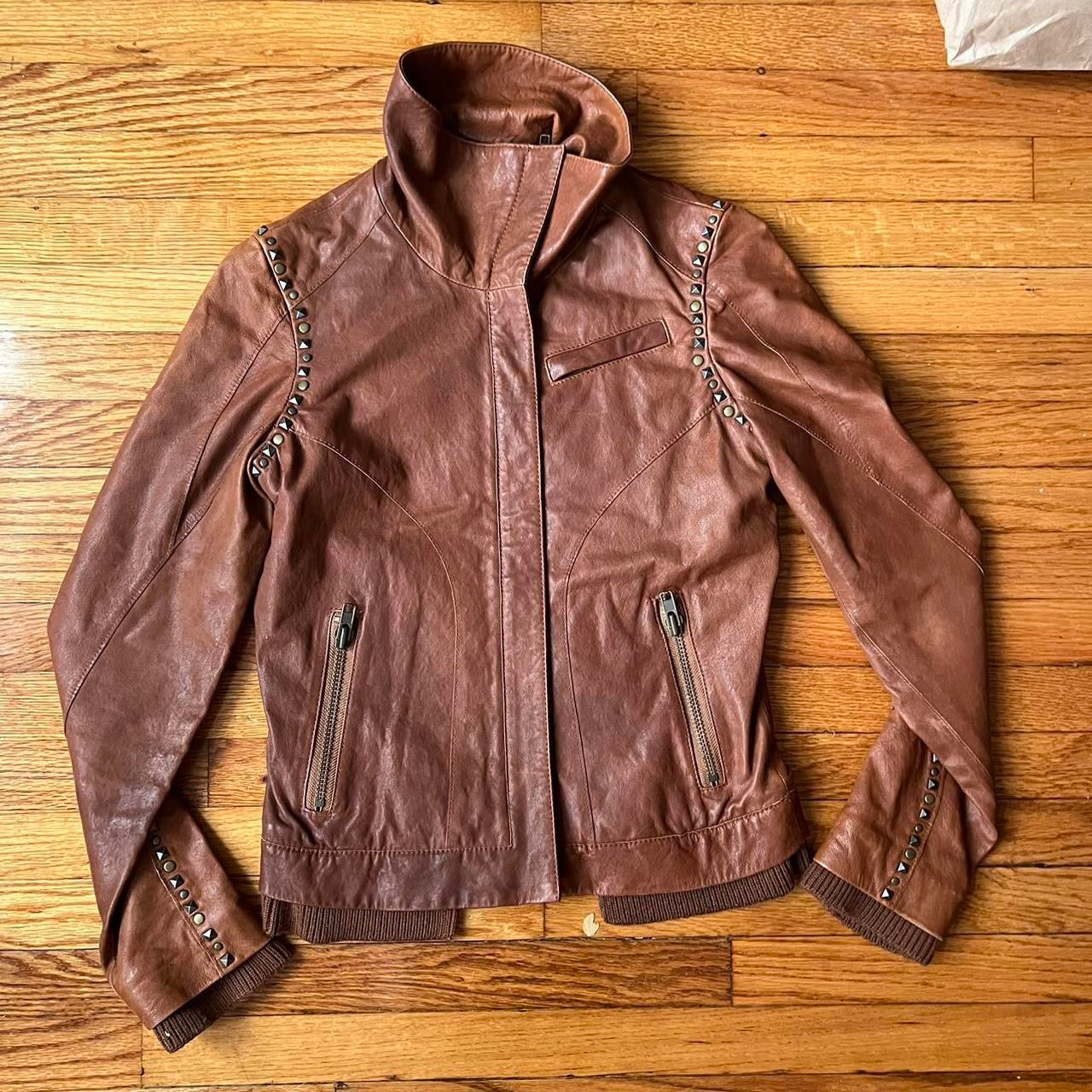 Sheepskin moto jacket
