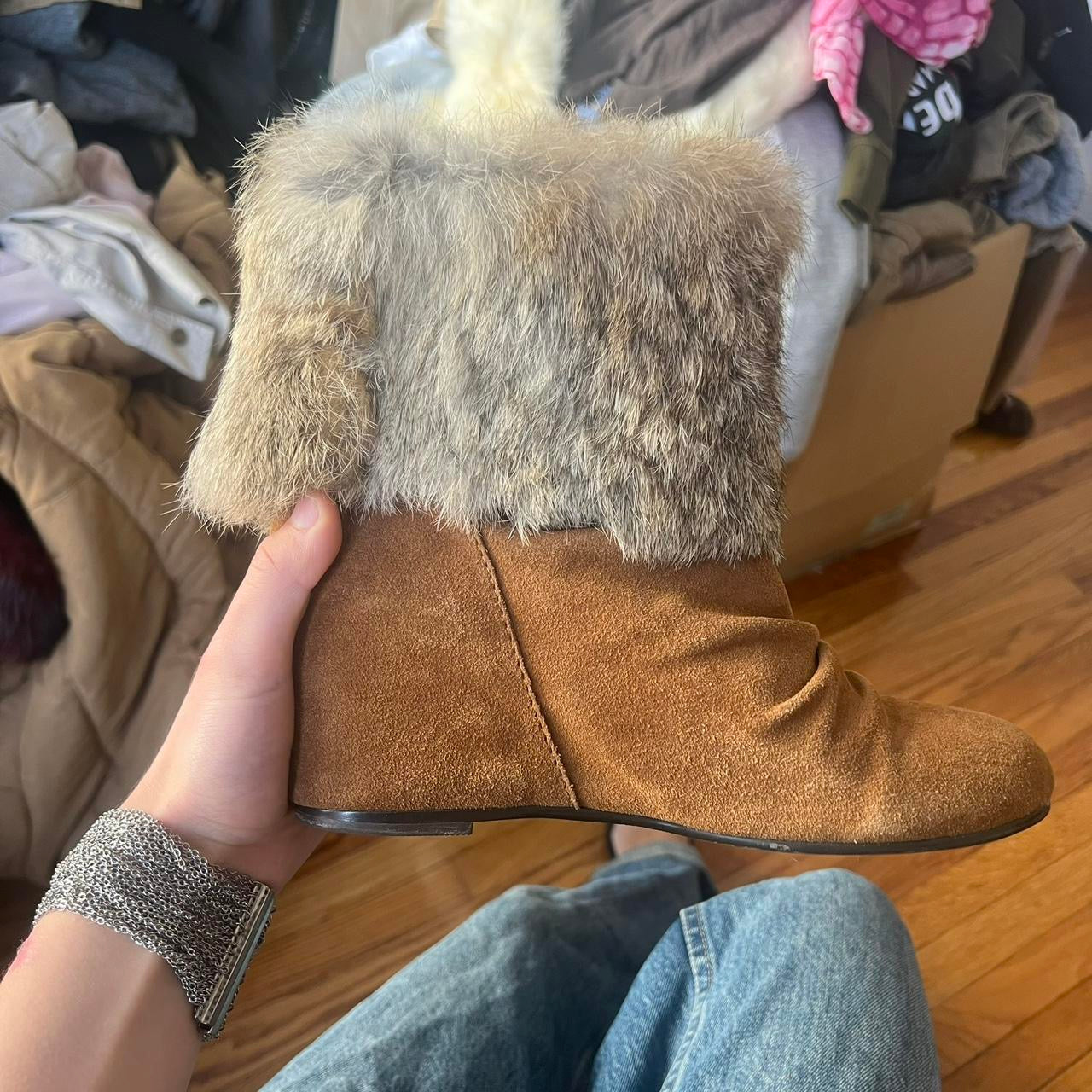 Fur boots
