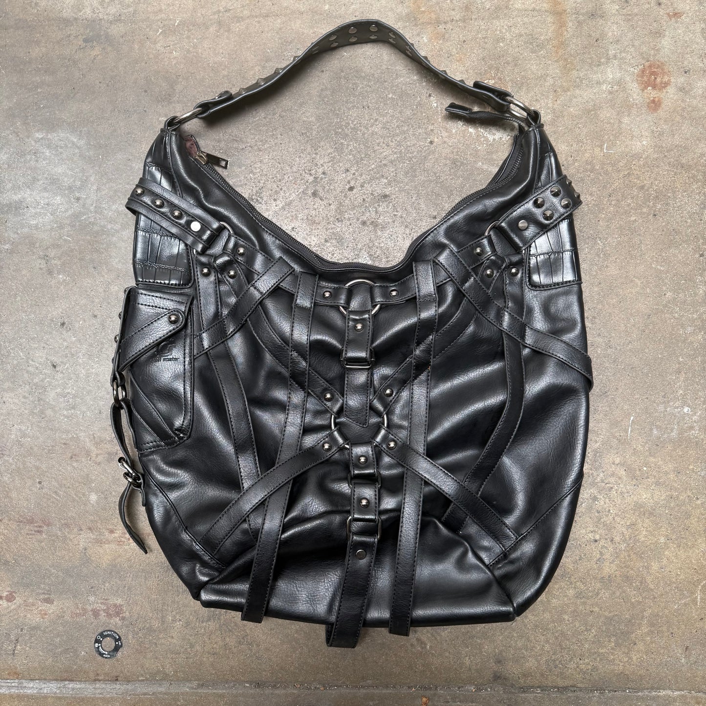Studded Harness Leather Bag