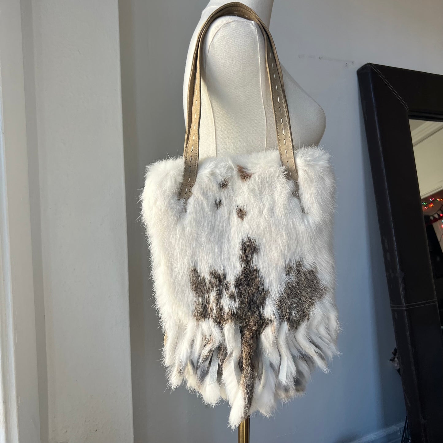 Rabbit fur bag