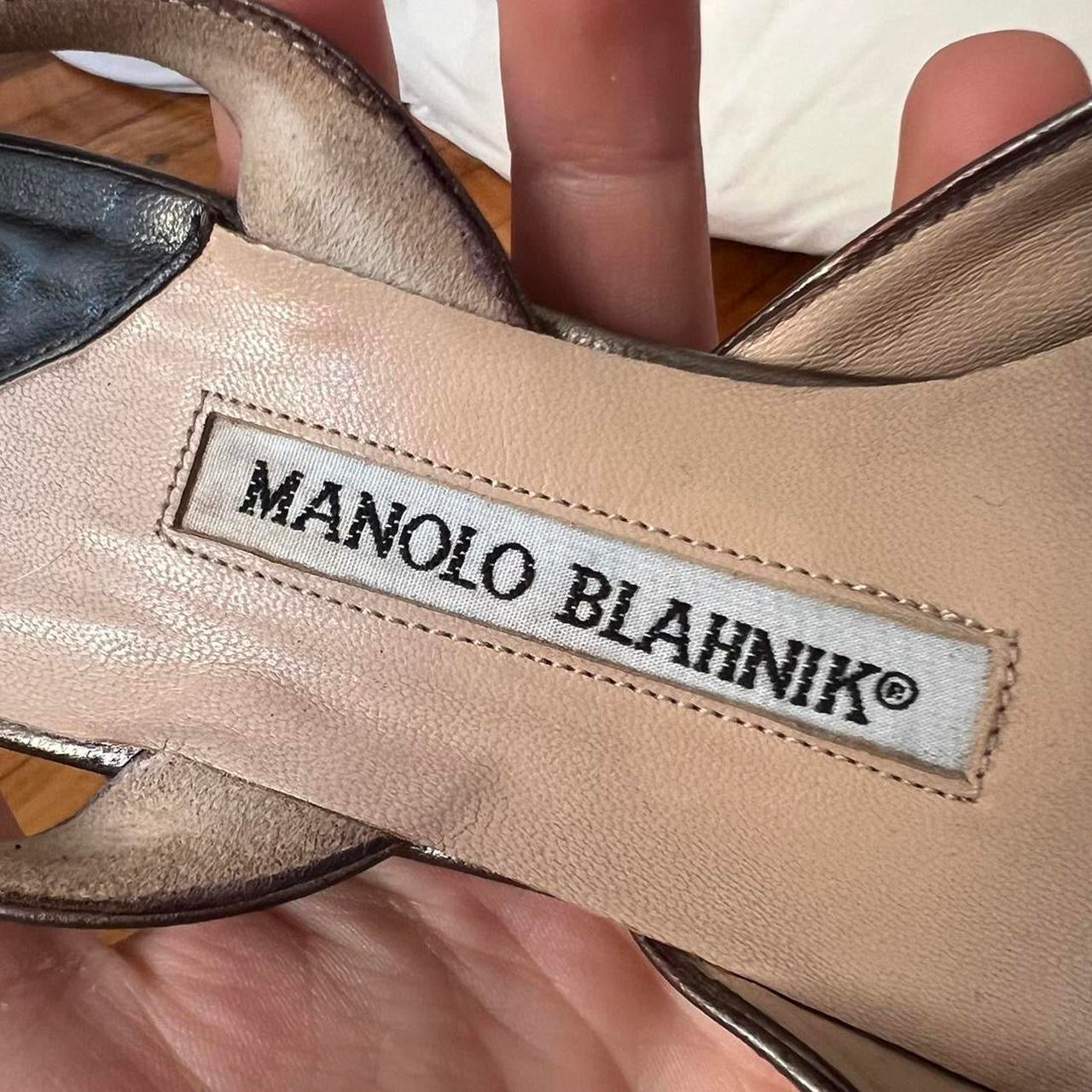 Manolo Blahnik Metallic heels