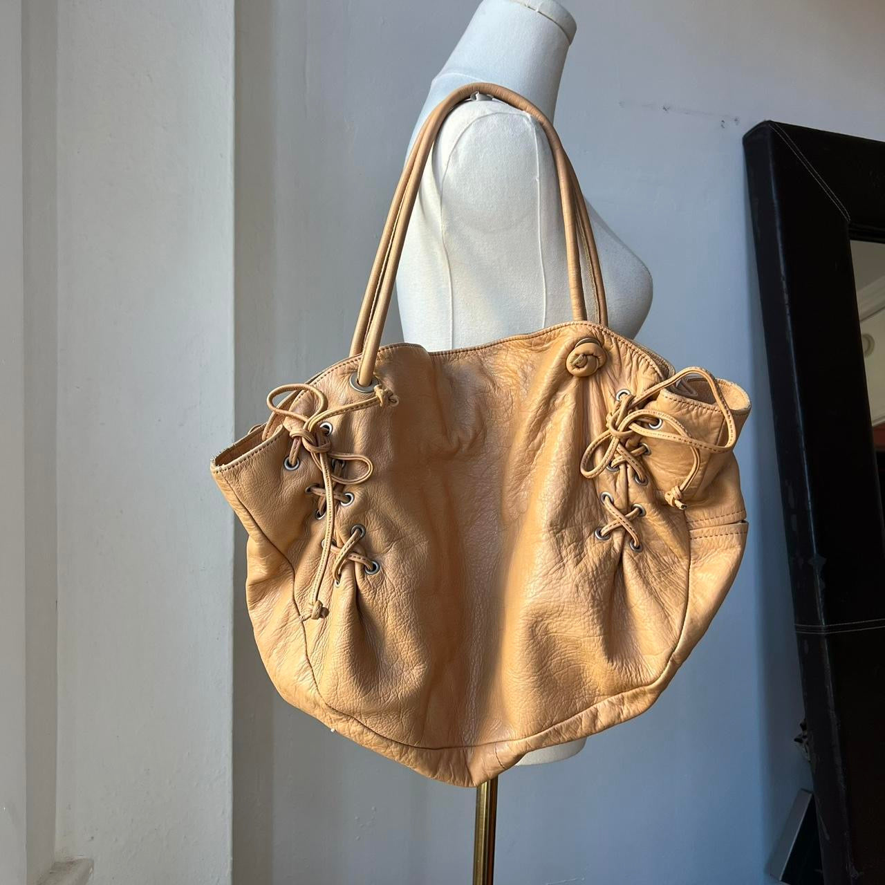 Lace up purse