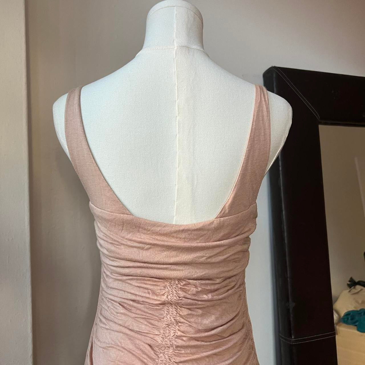 Ruched drop waist dress