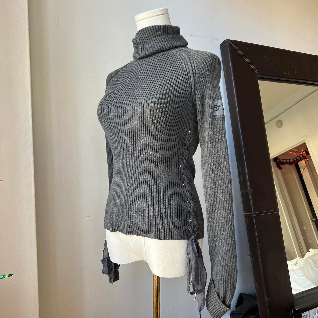 DKNY lace up turtleneck