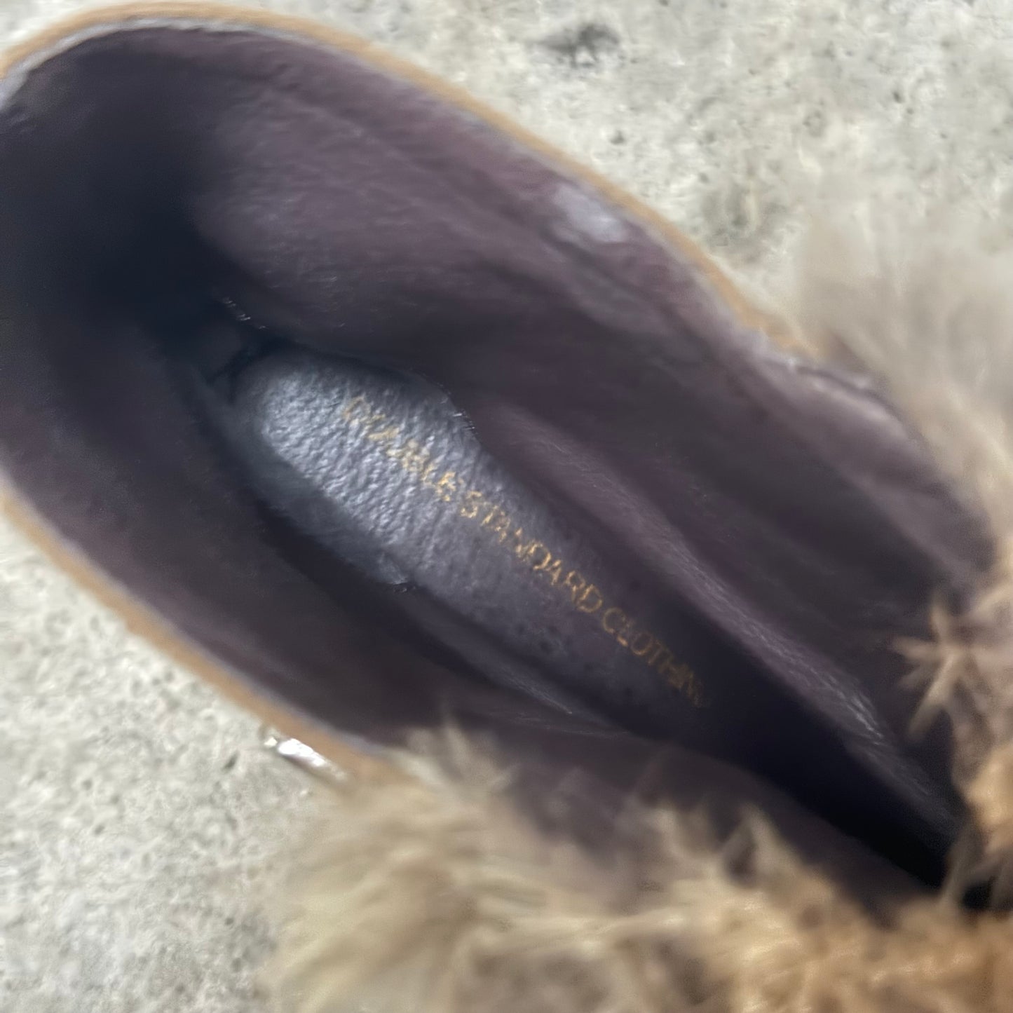 Rabbit Fur Wedge Boots