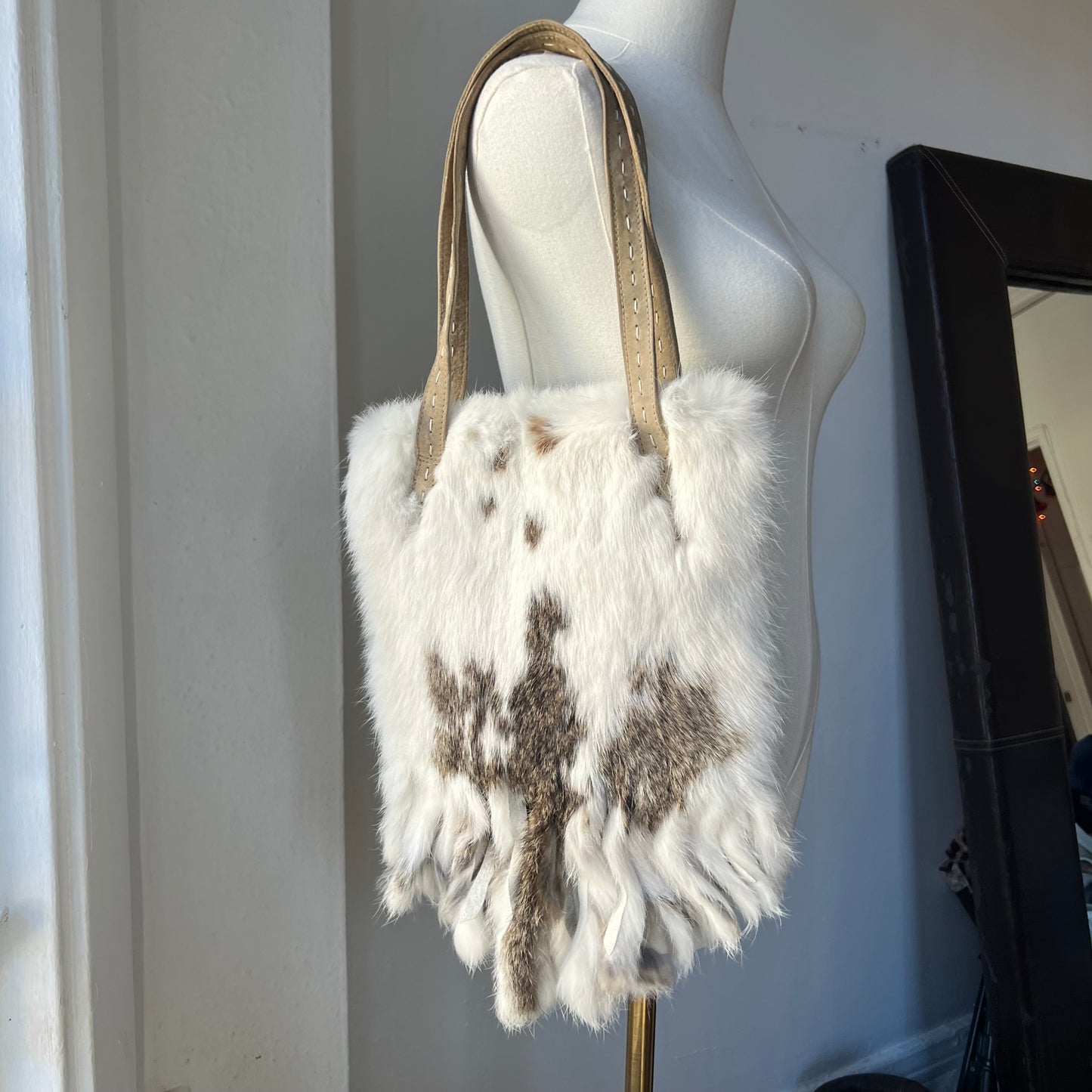 Rabbit fur bag