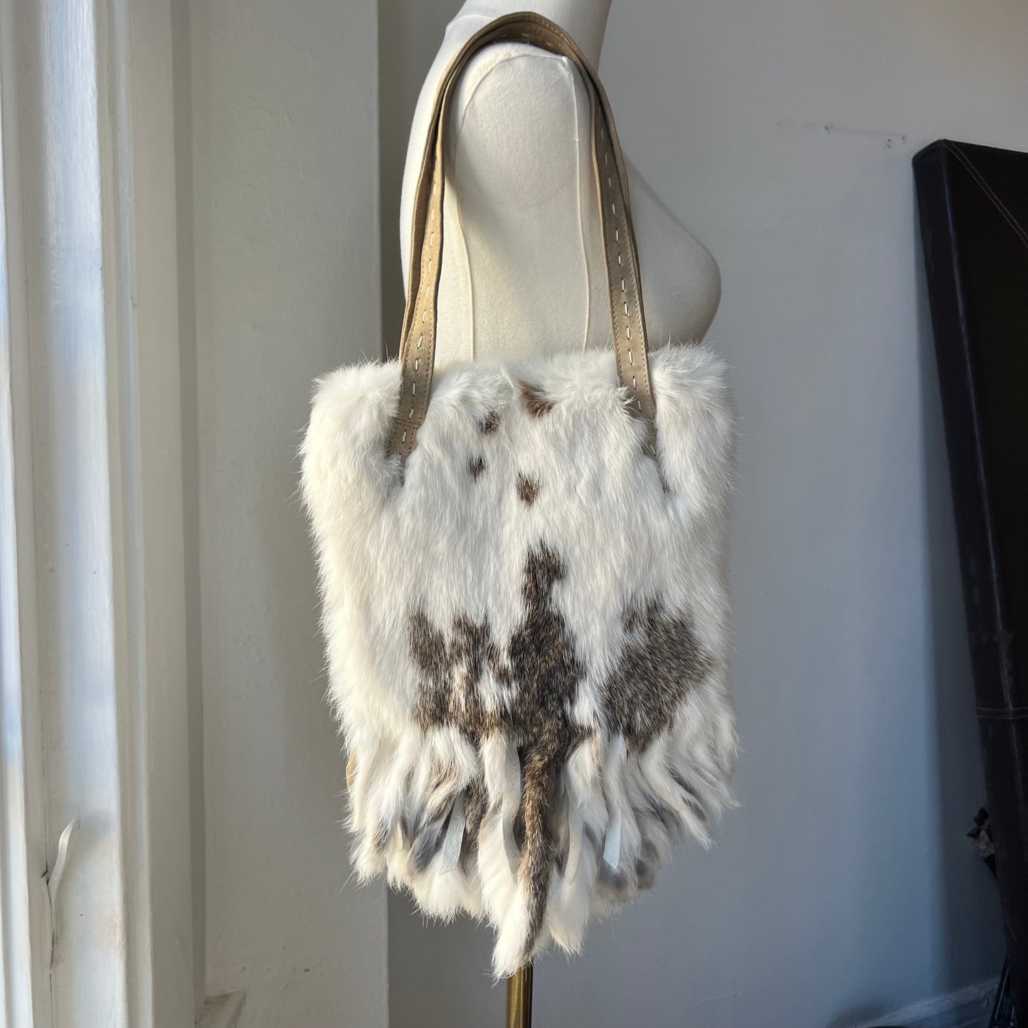 Rabbit fur bag