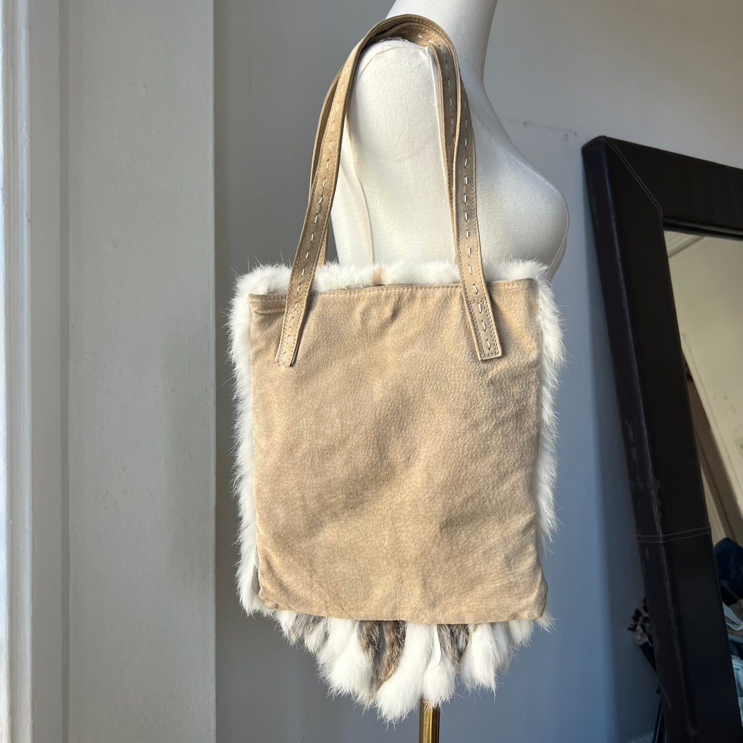 Rabbit fur bag