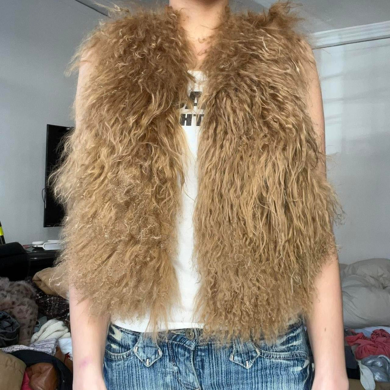 Tibetan lamb fur vest