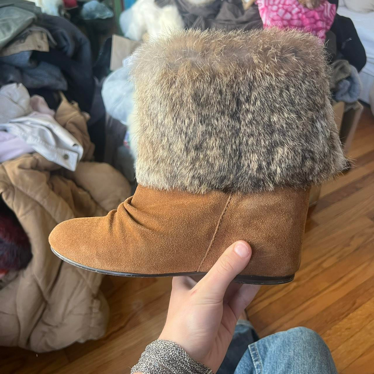 Fur boots