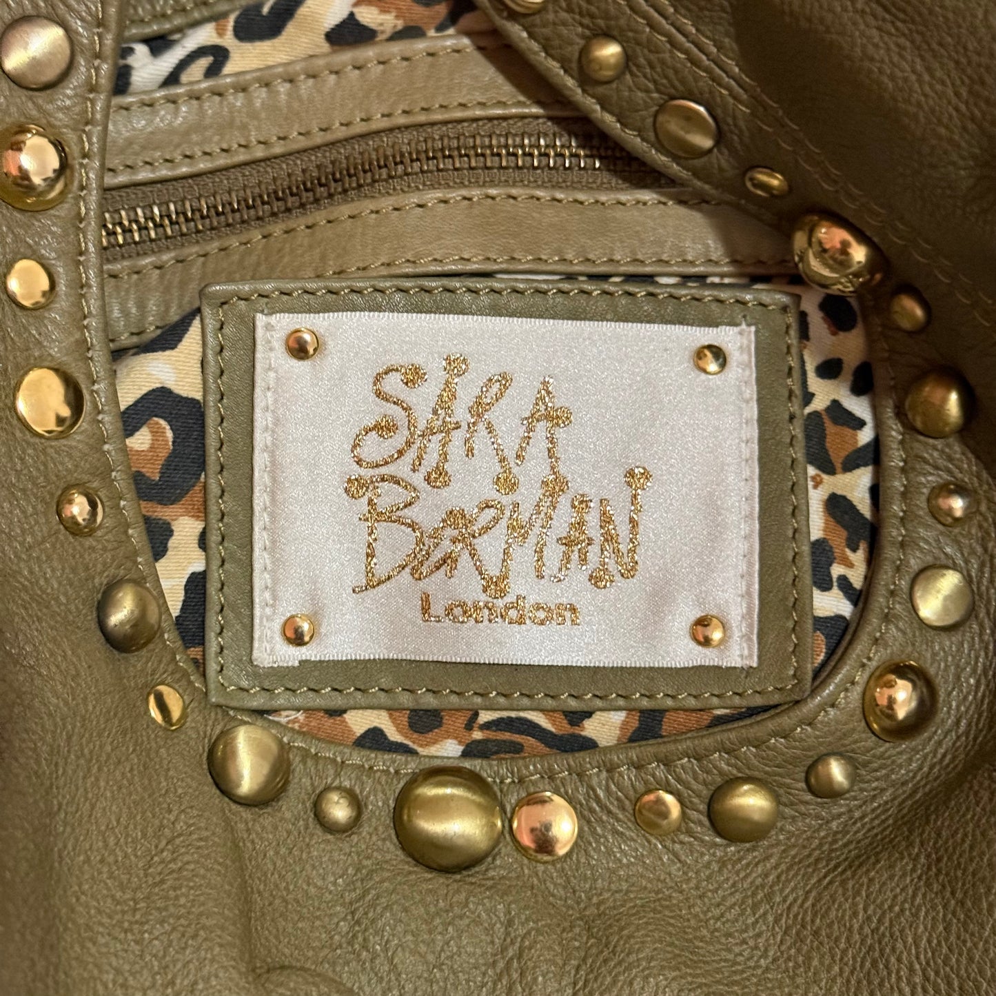 Olive Studded Bag