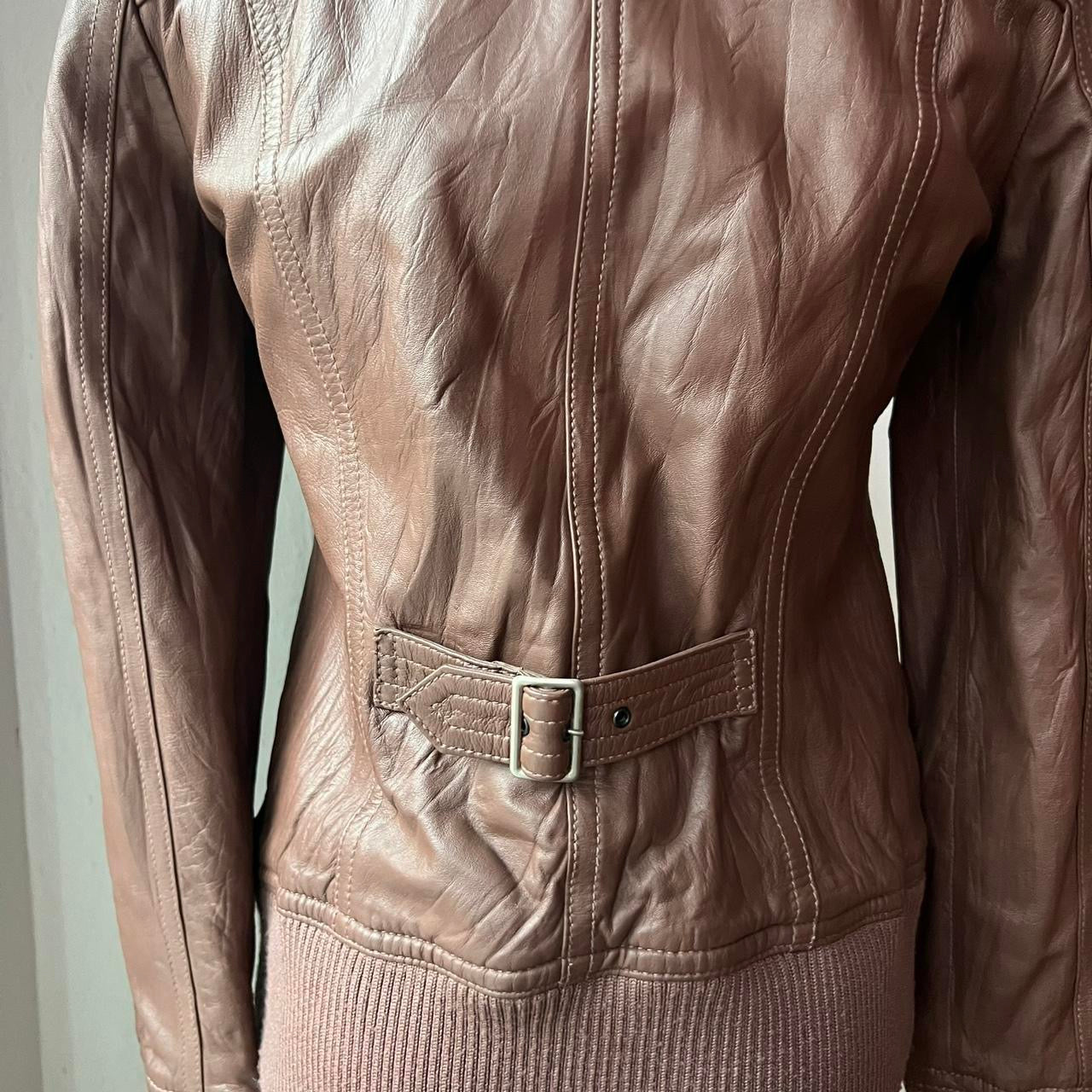 Taupe moto jacket