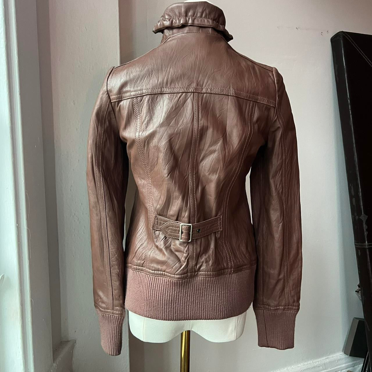 Taupe moto jacket