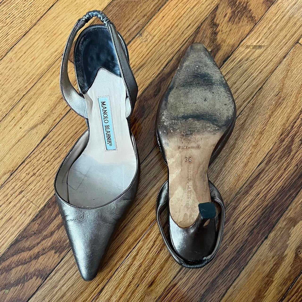 Manolo Blahnik Metallic heels