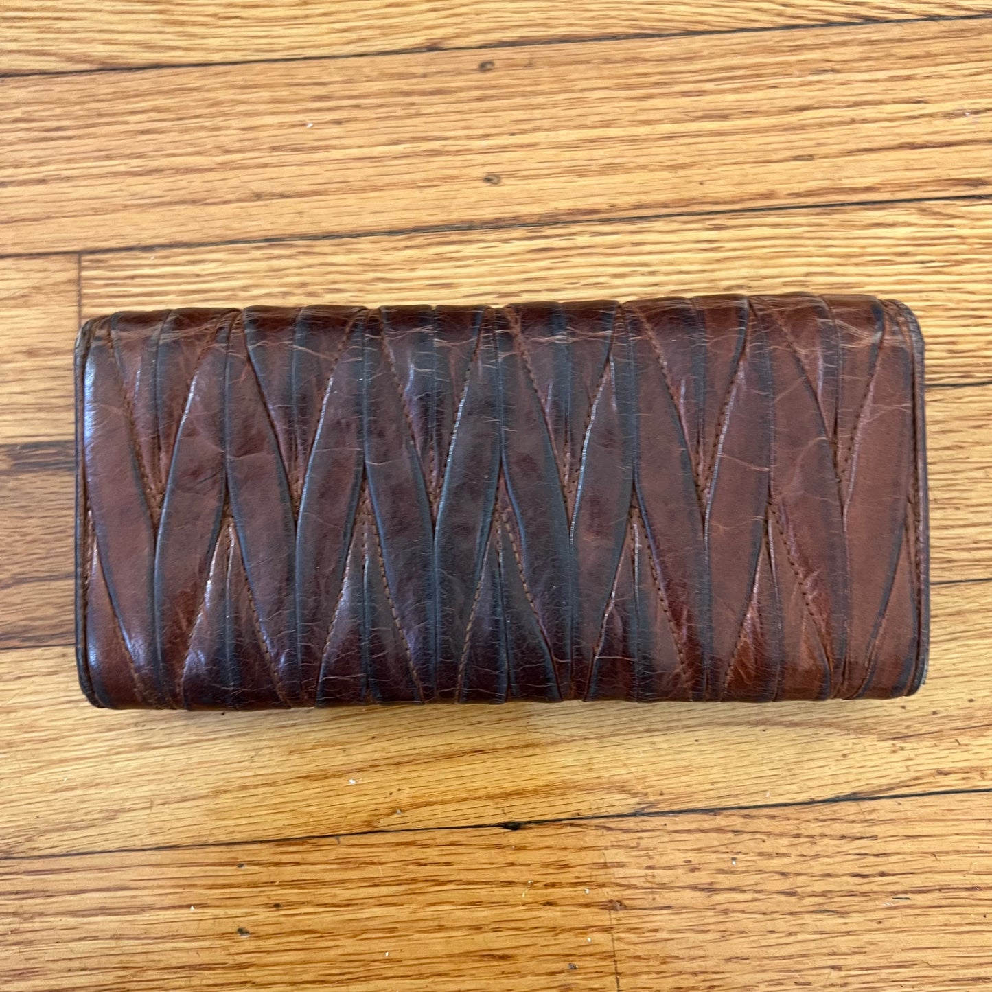 Miu Miu leather metallase wallet