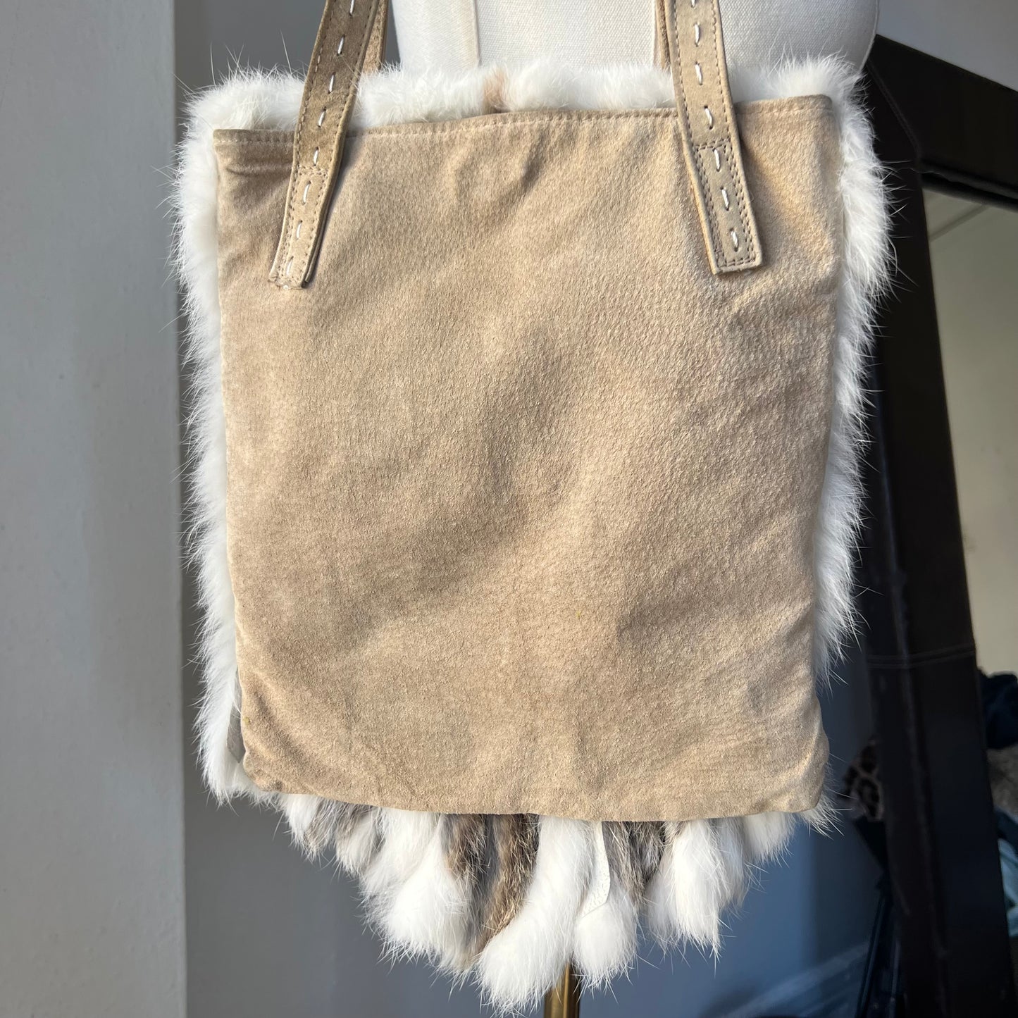 Rabbit fur bag