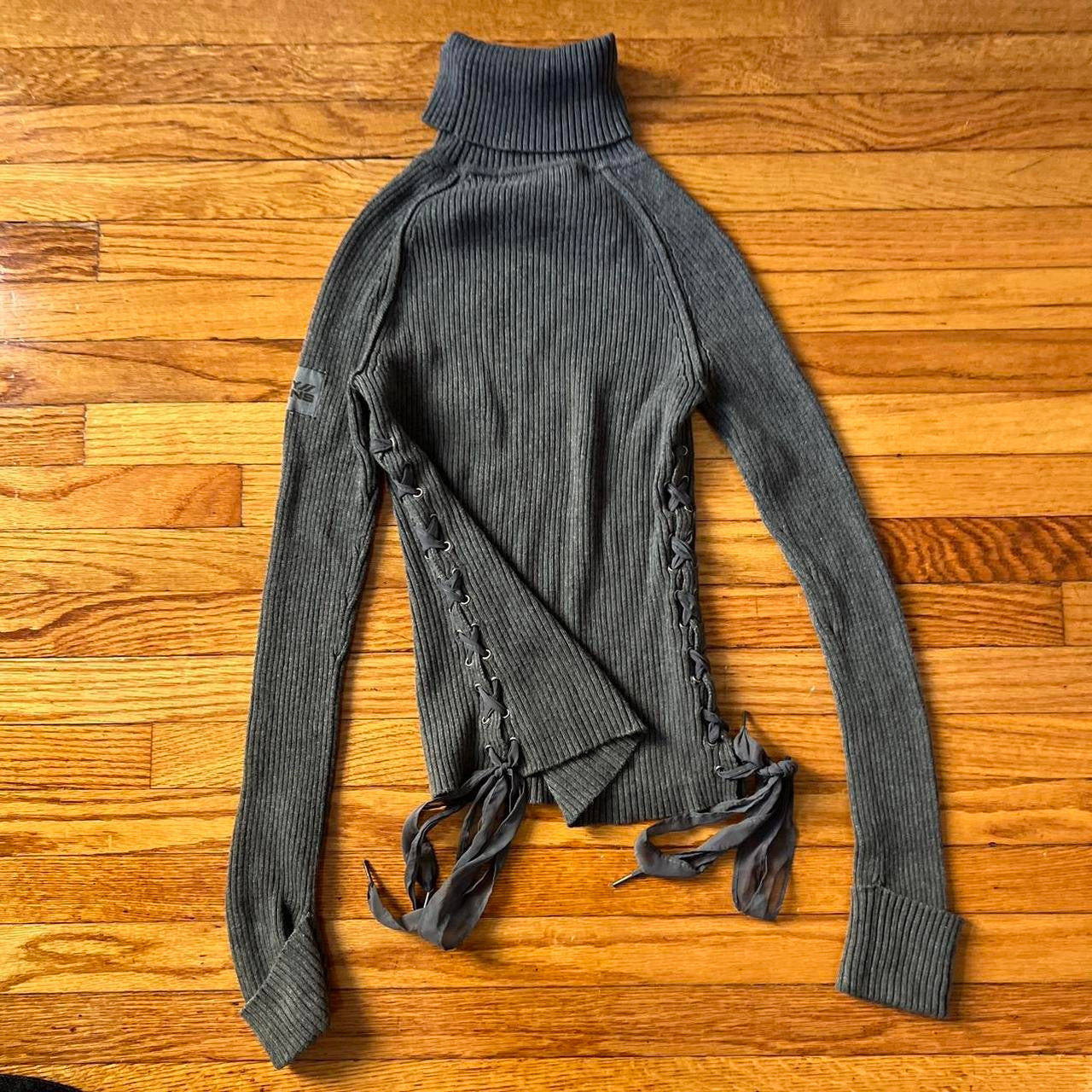 DKNY lace up turtleneck