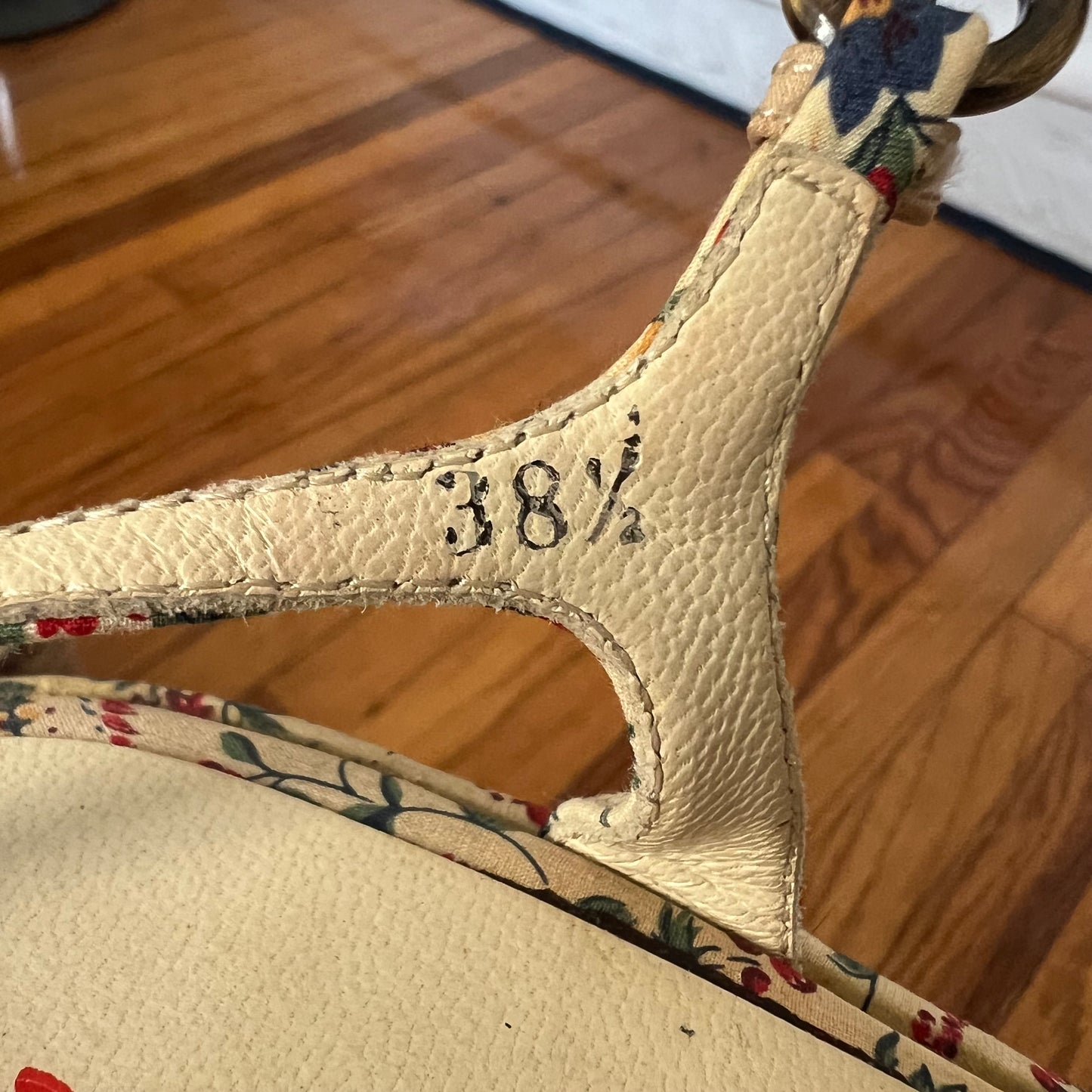 Miu Miu floral platform sandal