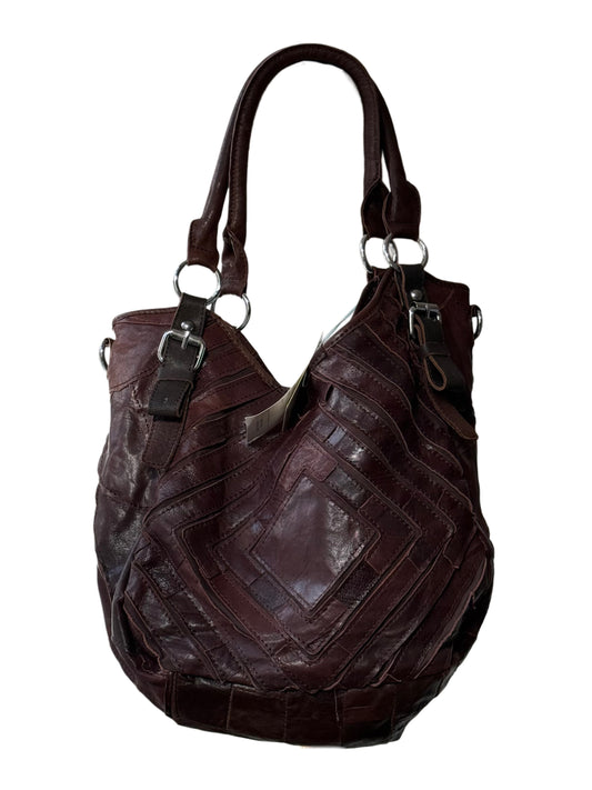 Patchwork Leather Slouch Bag