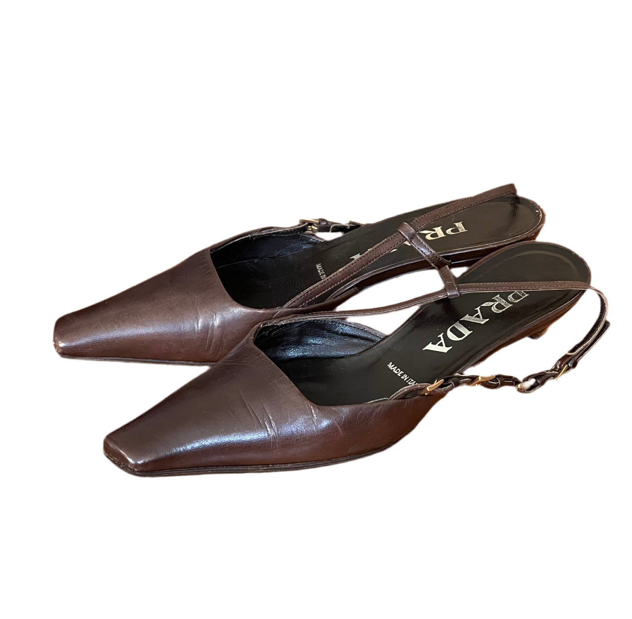 Prada slingback kitten heel