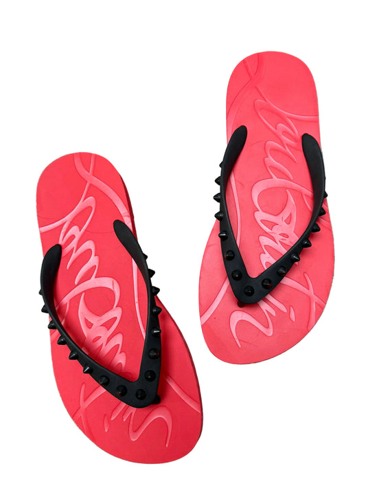 Louboutin Studded Flip Flops