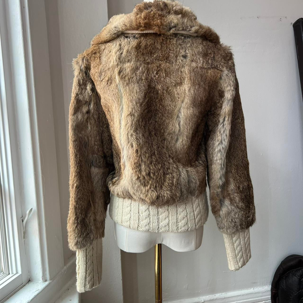 Rabbit fur zip up