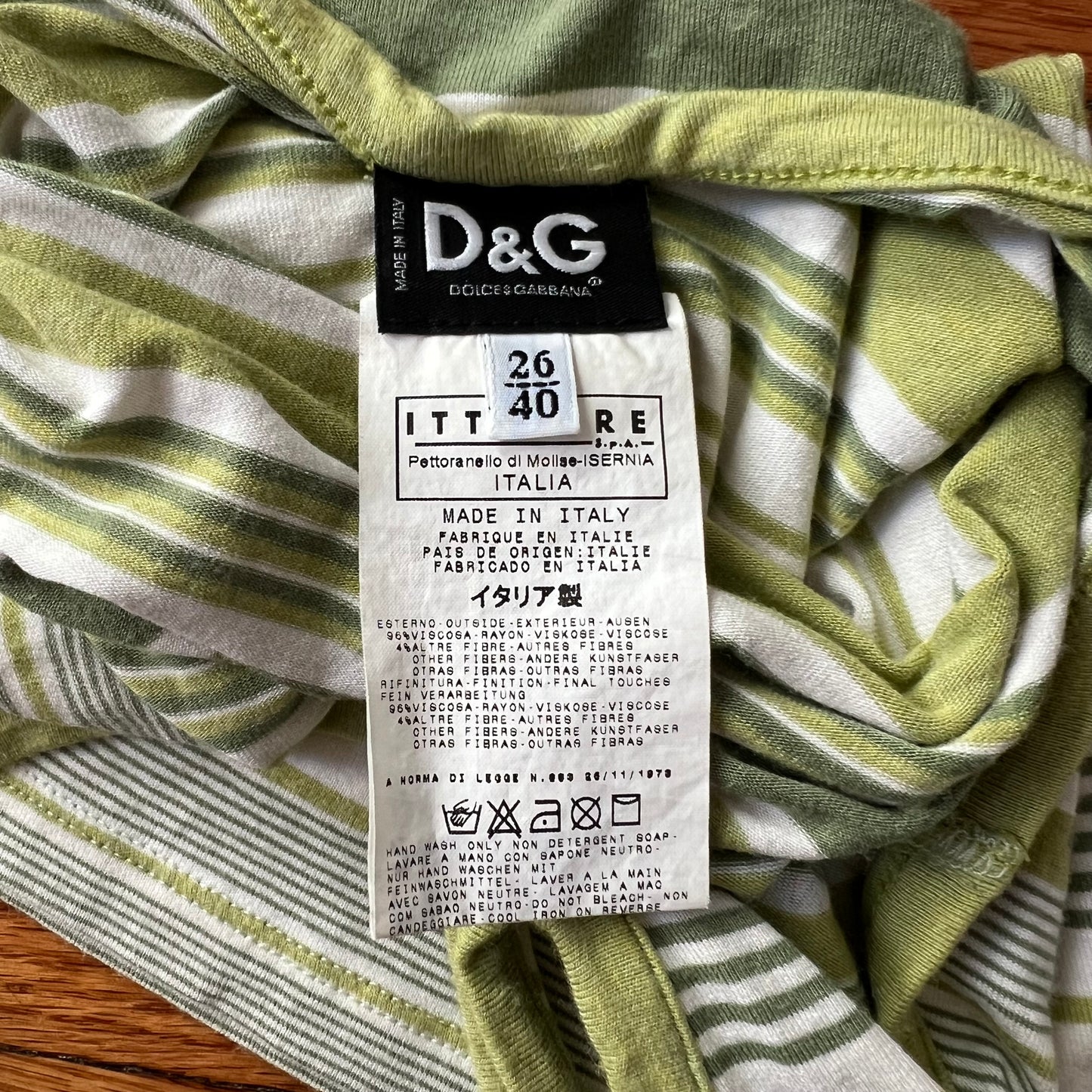 D&G striped halter top