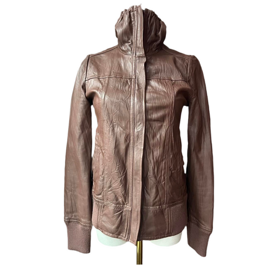 Taupe moto jacket