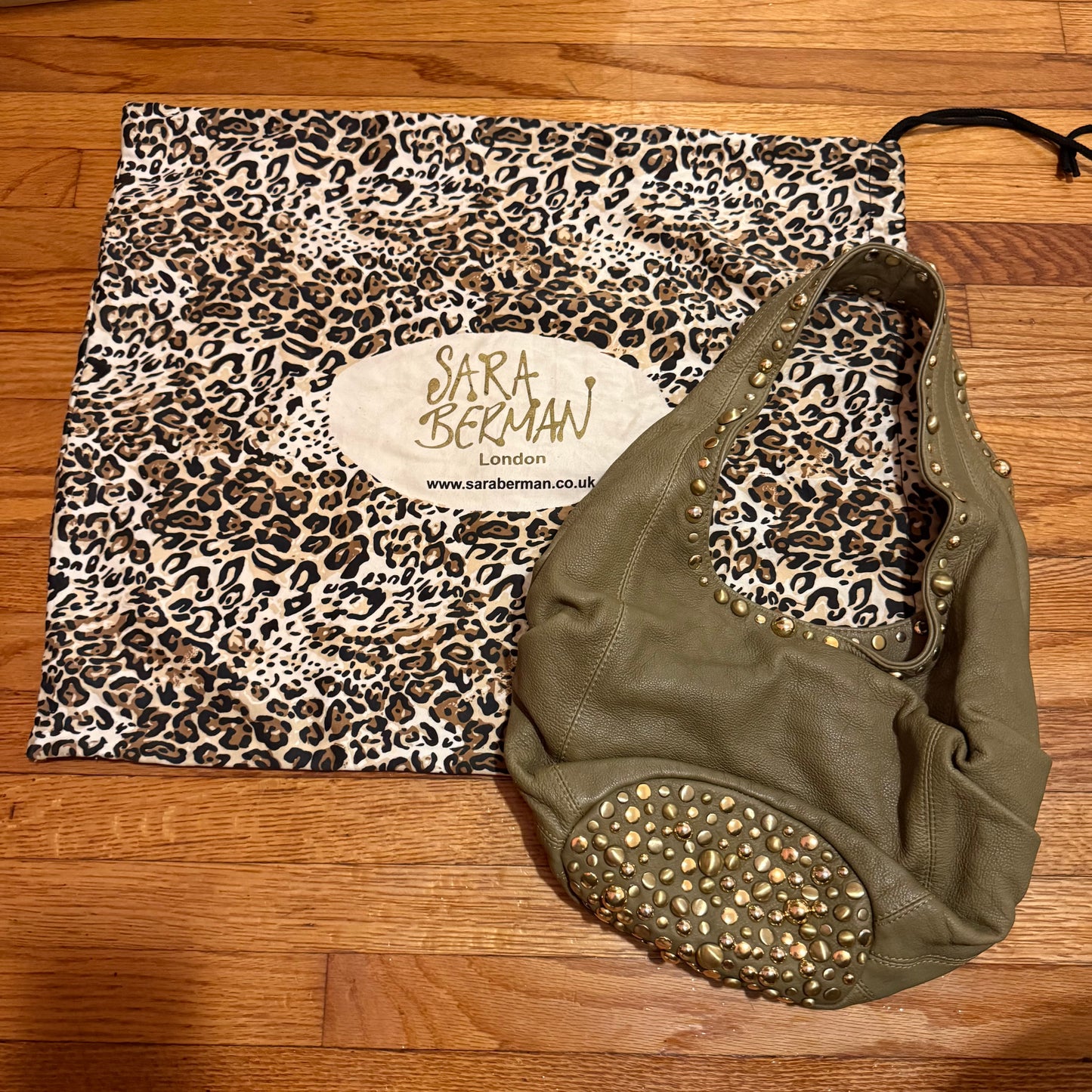 Olive Studded Bag