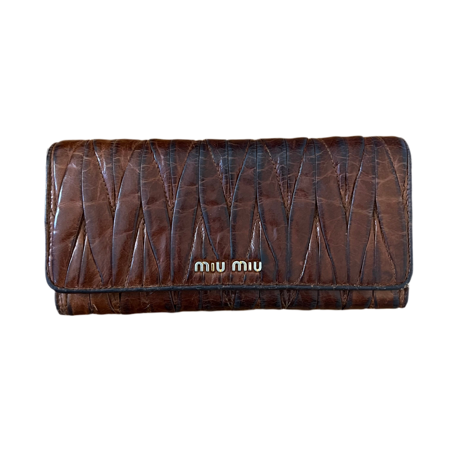 Miu Miu leather metallase wallet