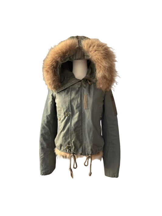 Fur Trim Utility Jacket