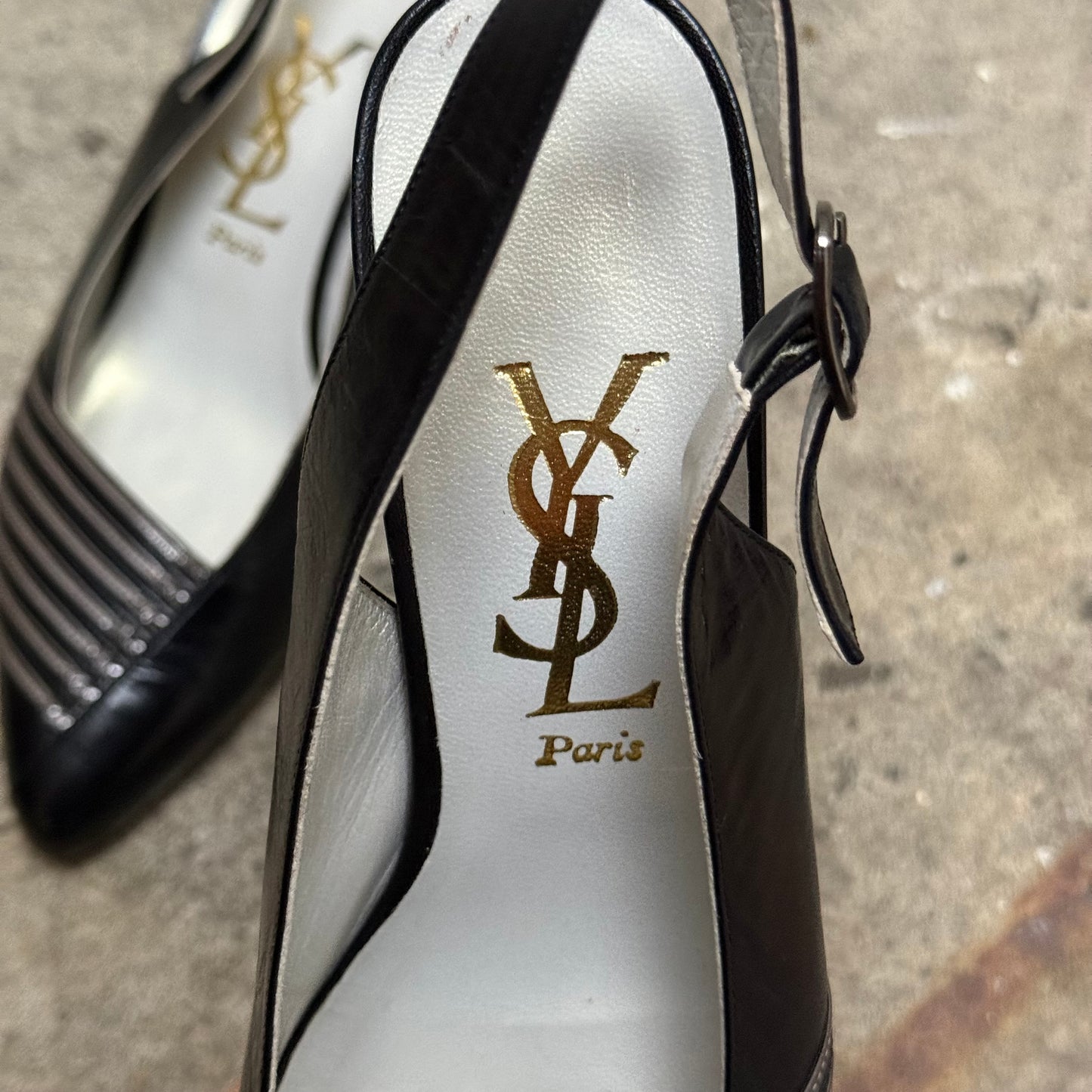 YSL Slingback Pointed Heels