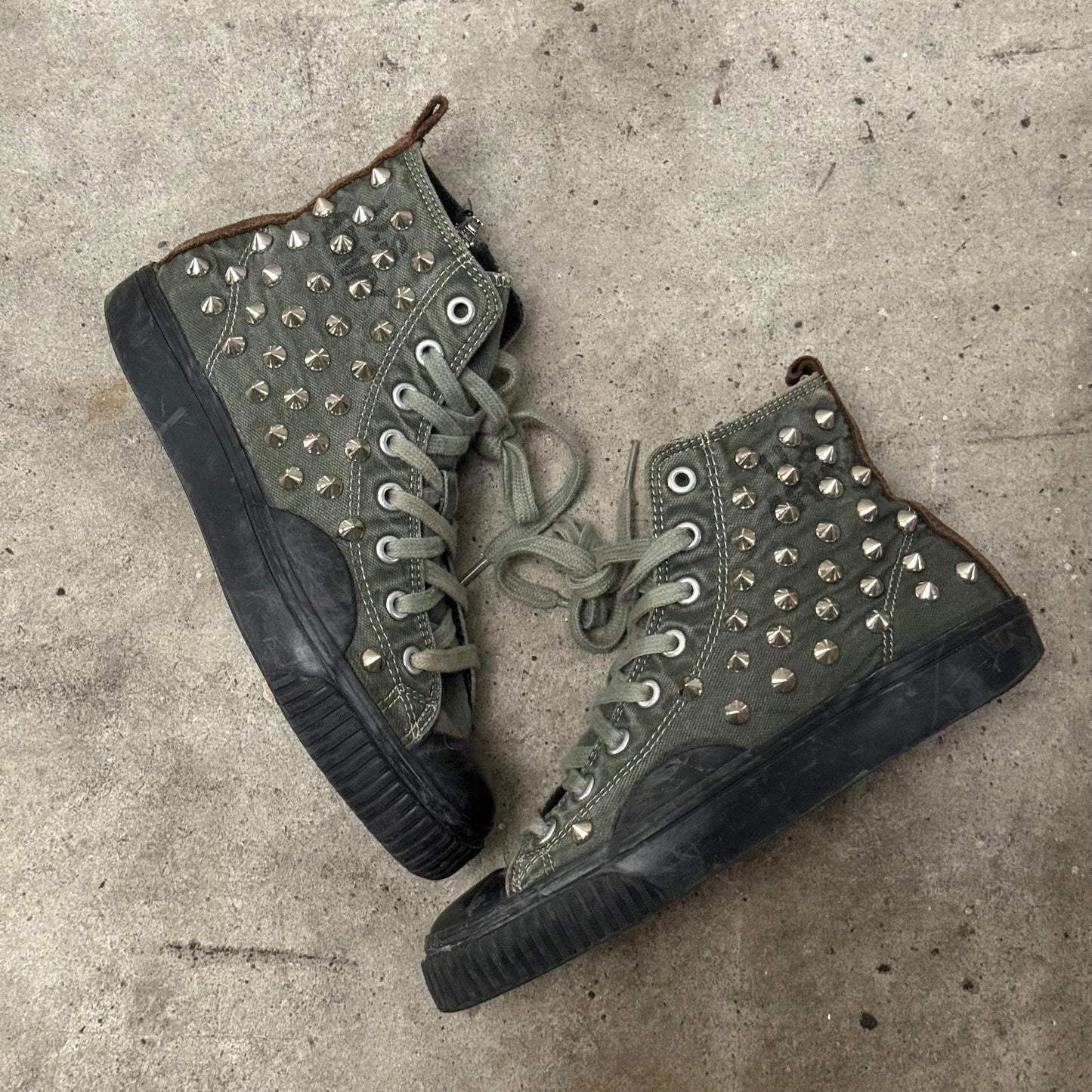 Studded Canvas Sneakers