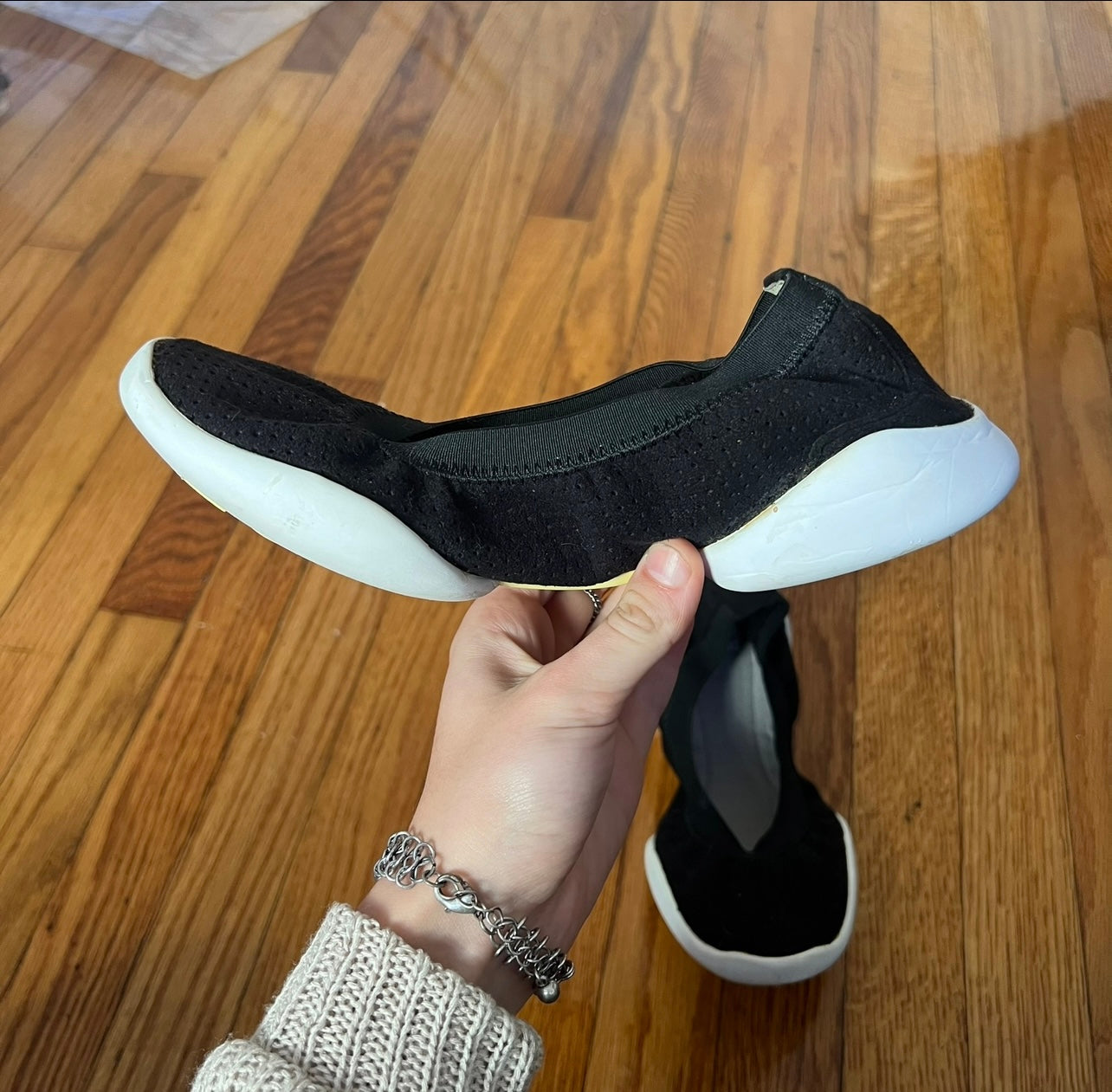 Issey miyake perforated ballet flats