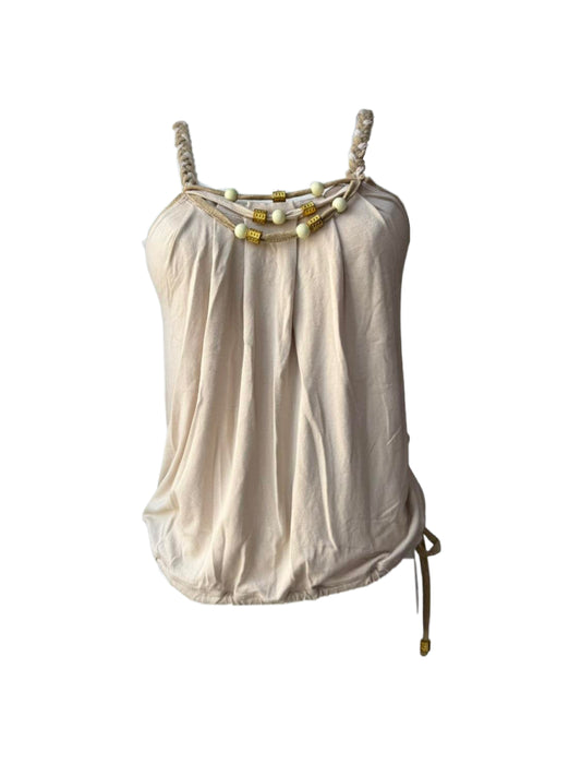 French Vintage Beaded Strap Top