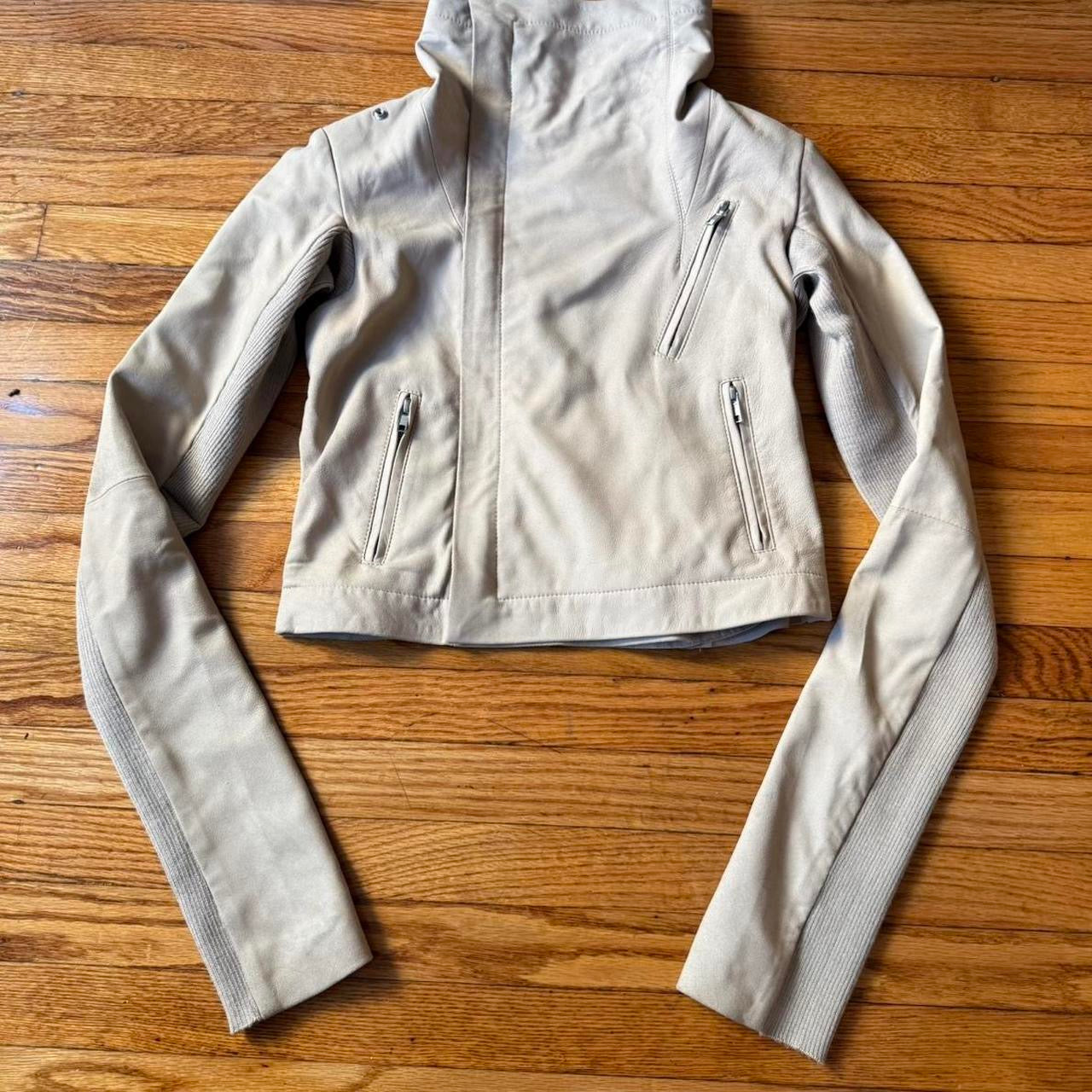 Paneled Asymmetrical Leather Jacket