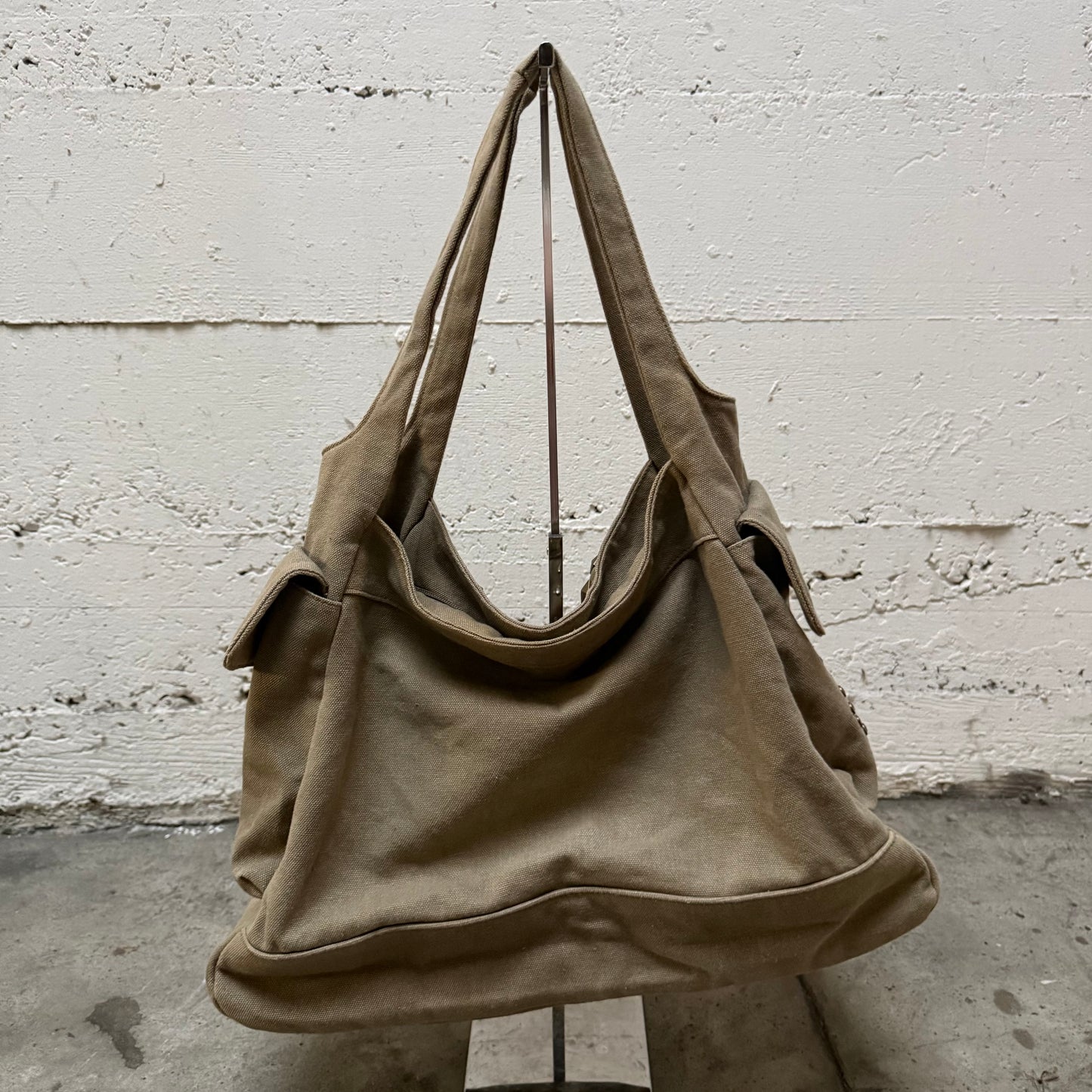 Canvas Studded Army Bag