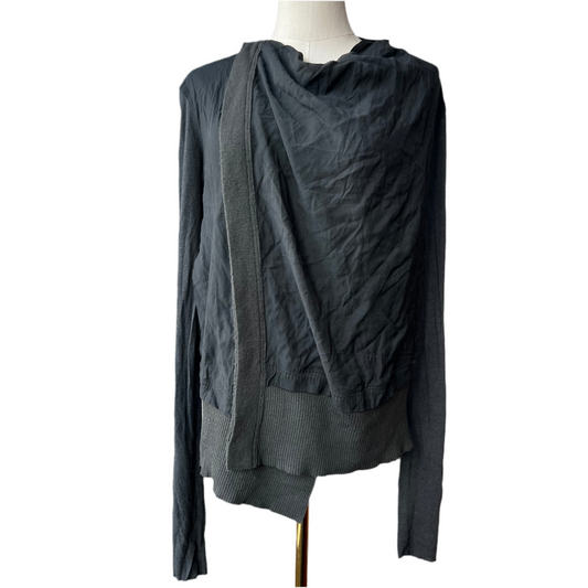 Asymmetrical draped top