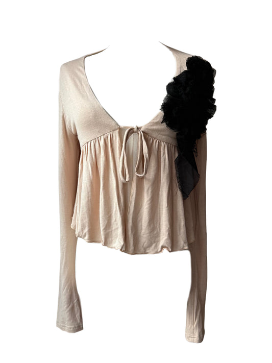 Soft Tie Front Babydoll Top