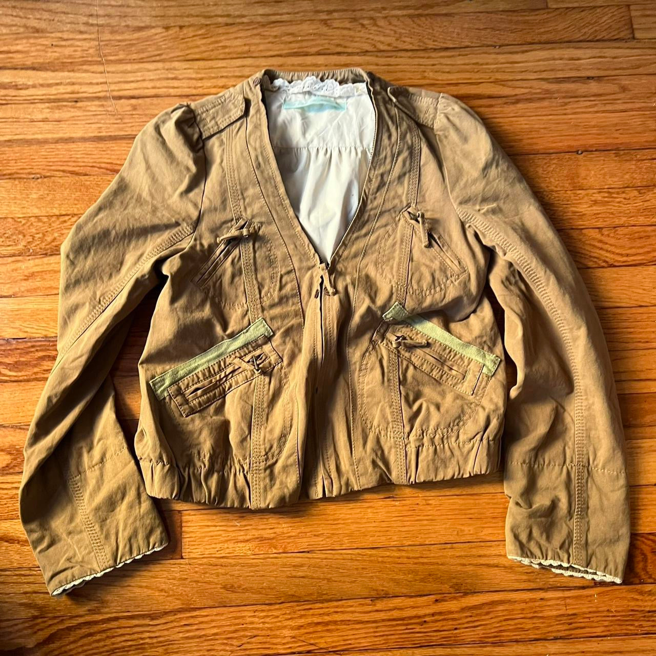 Rabbit fur military jacket