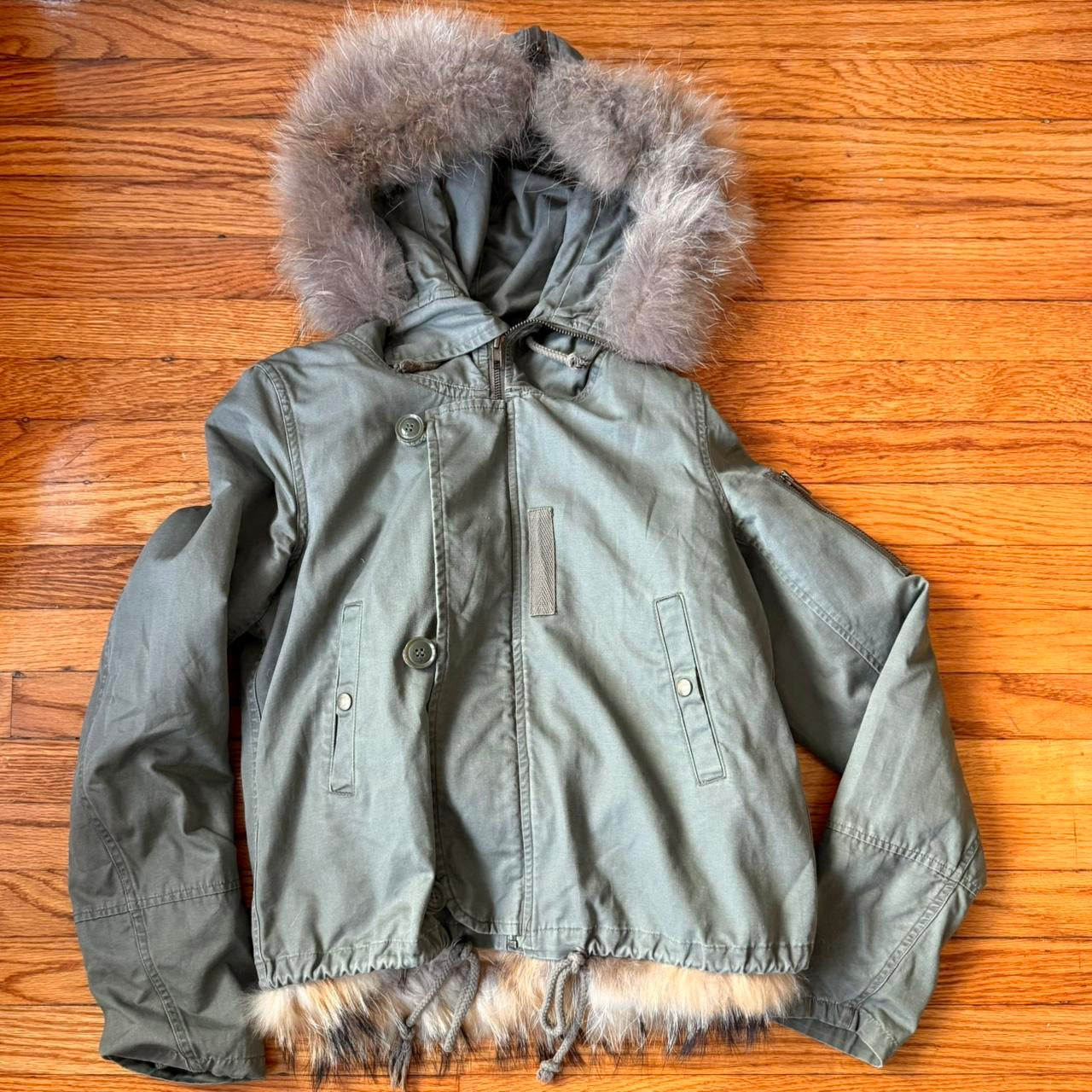 Fur Trim Utility Jacket
