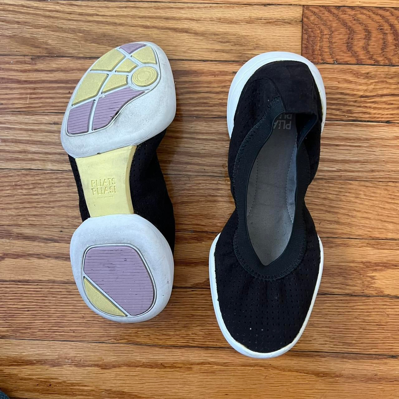 Issey miyake perforated ballet flats