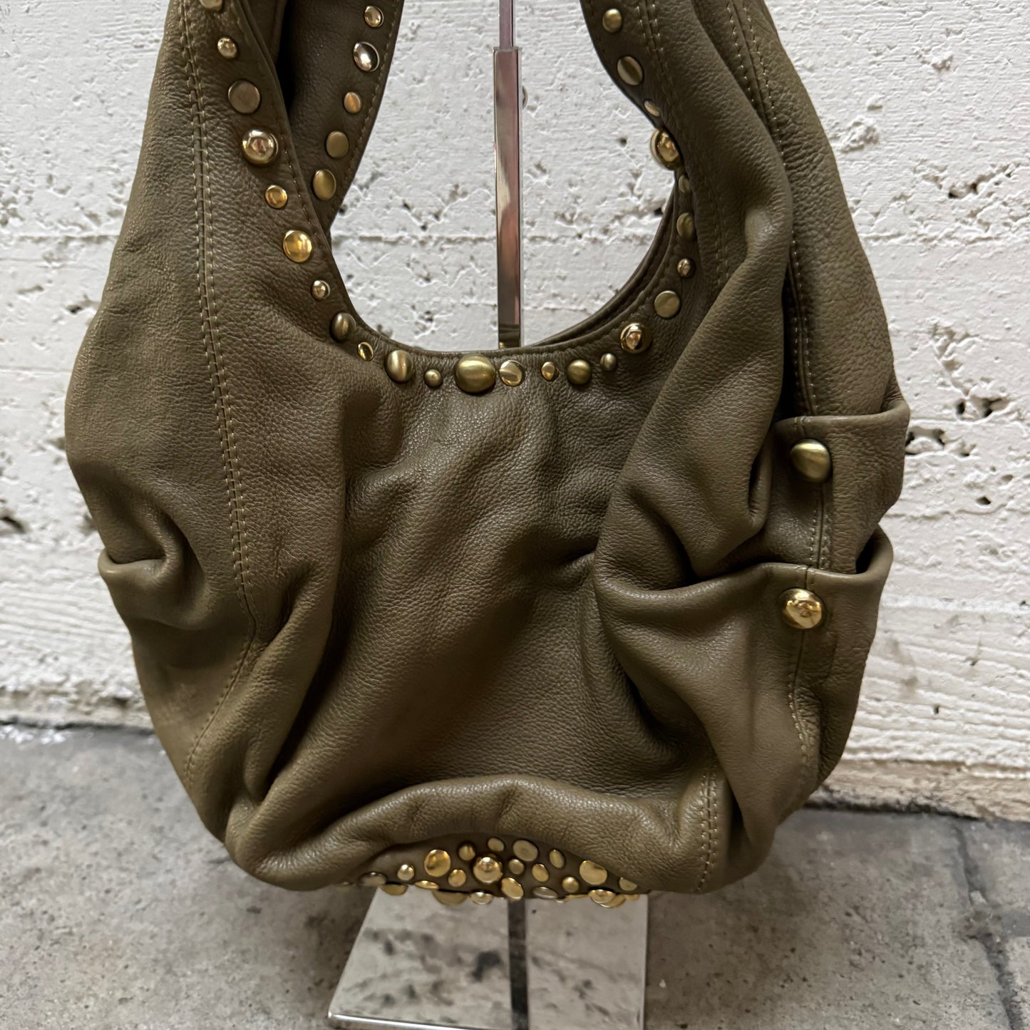 Olive Studded Bag